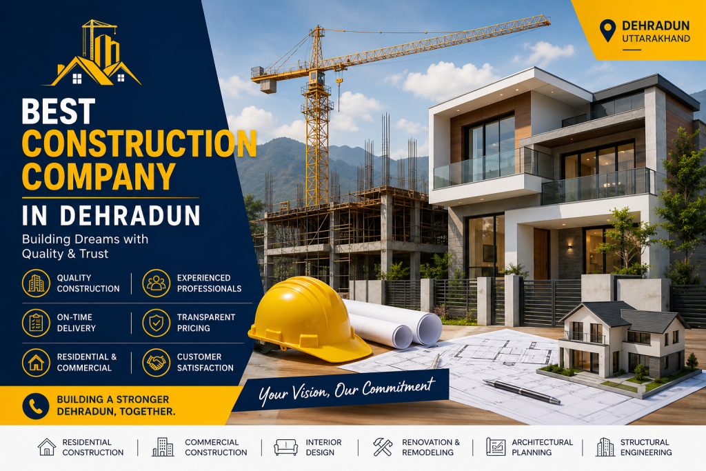 Best Construction Company in Dehradun: Building Dreams with Quality and Trust