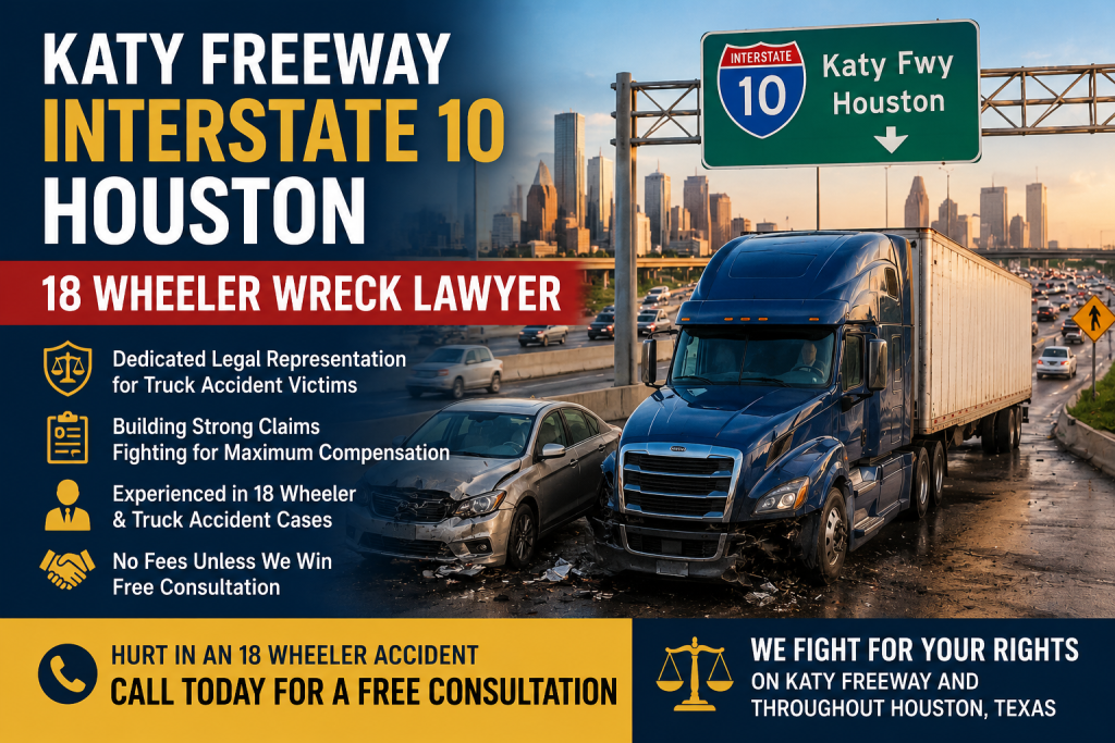 Katy Freeway Interstate 10 Houston 18 Wheeler Wreck Lawyer